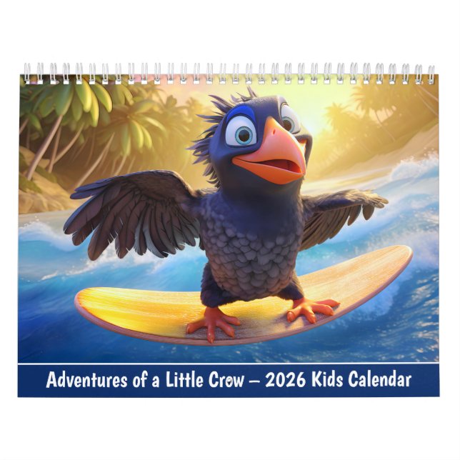 Calendário Adventures of a Little Crow – 2026 Kids Calendar (Capa)
