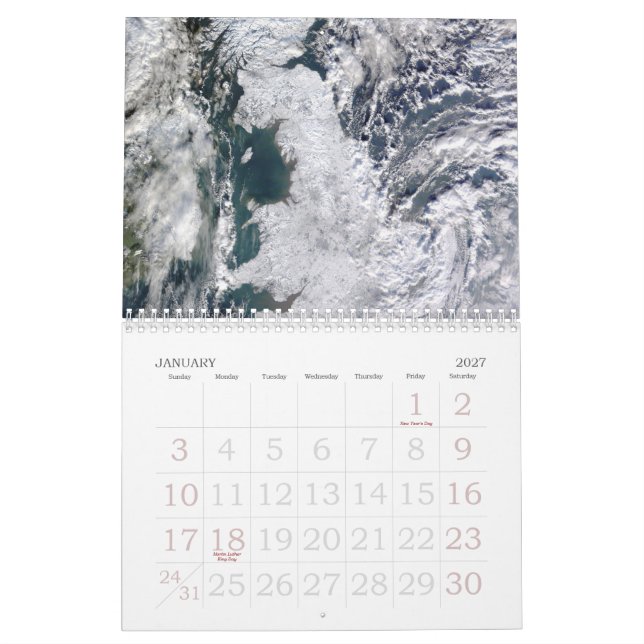 Calendário aéreo das paisagens (Jan 2027)
