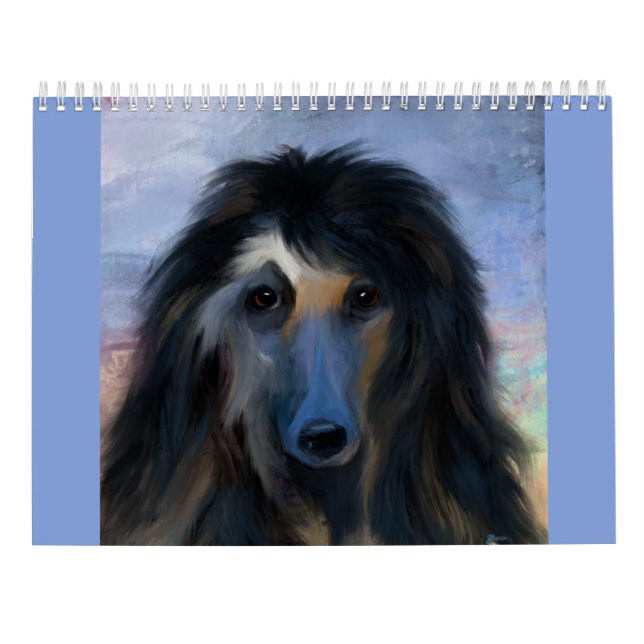 Calendário Afghan Hound 2025 (Verso)