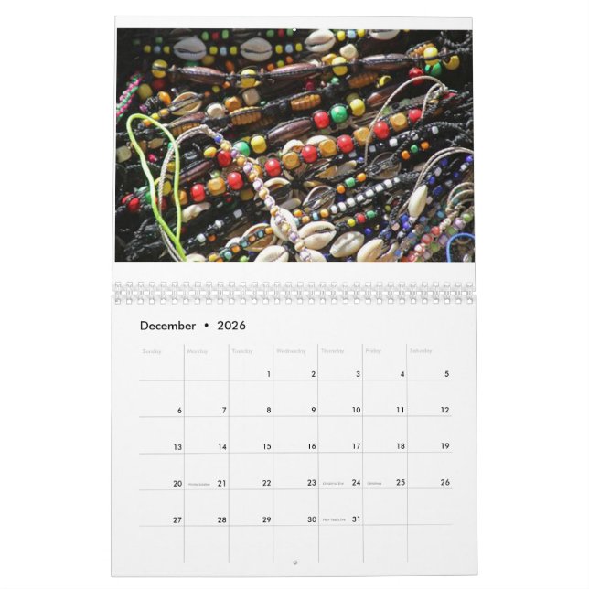 Calendário Africa Art Colander Com Imagens Bonitas (Dez 2026)
