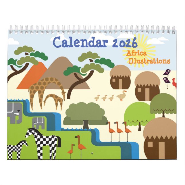 Calendário Africa Illustrations Calendar (Capa)