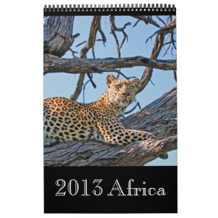 Calendário África selvagem animal 2013 (QUALQUER ANO)