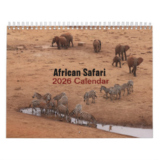 Calendário African Animals 2026 Calendar