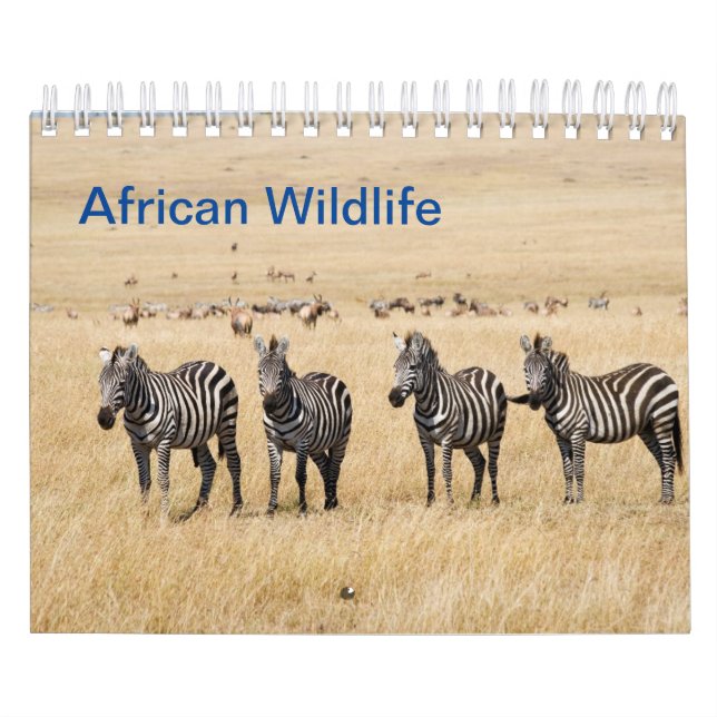 Calendário Africano de Muro de Vida Selvagem (Capa)