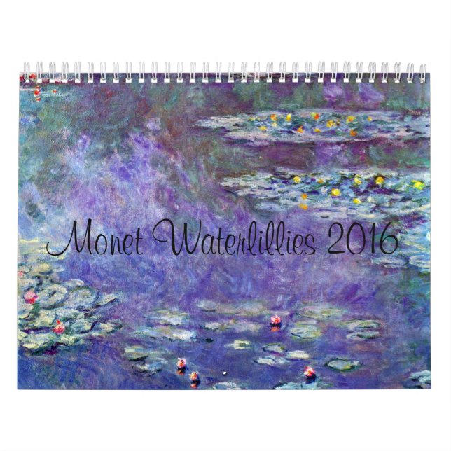 Calendário Água Lillies 2016 de Monet (Capa)