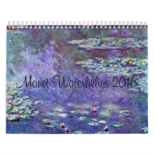 Calendário Água Lillies 2016 de Monet