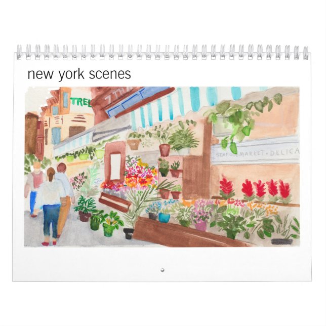 Calendário Aguarela das cenas de New York (Capa)