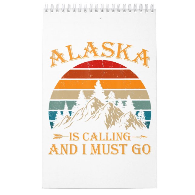 Calendário Alasca Chamar Retro Vintage Mounts Nature (Capa)
