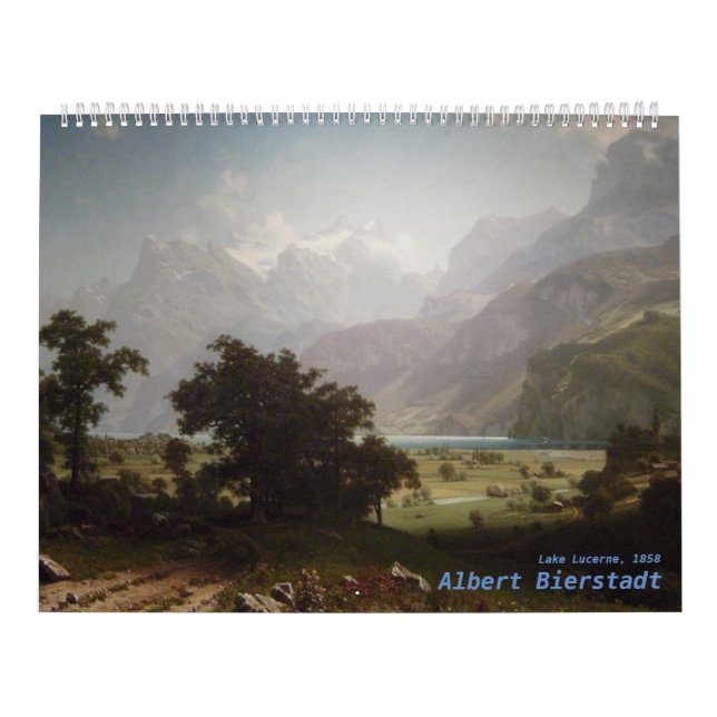 Calendário Albert Bierstadt Trabalho de arte (Capa)
