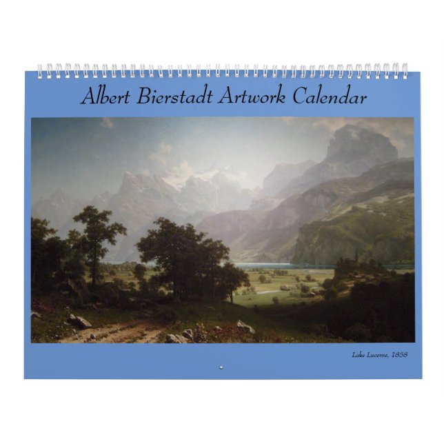 Calendário Albert Bierstadt Trabalho de arte (Capa)