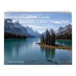 Calendário Alberta, Canadá - Banff para Jasper National Park