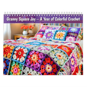 Calendário Alegria do Granny Square – Um Ano de Crochê Colori