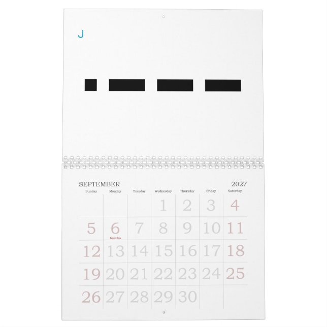 Calendário Alfabeto Morse de 24 Meses (Set 2027)