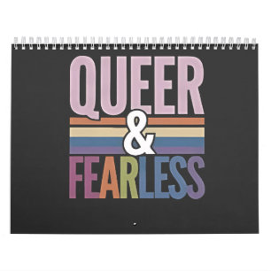 Calendário Ally do Mês do Orgulho LGBT Sem Preto e Queer