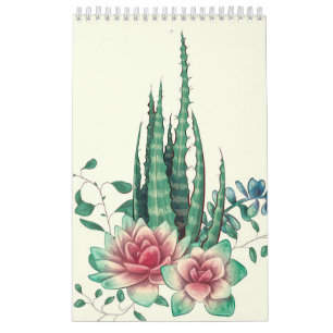 Calendário Aloe Vera Sobre Flores