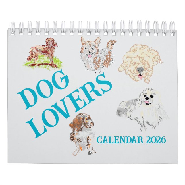 Calendário Amantes de Cães 2026 (Capa)