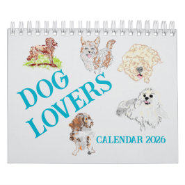Calendário Amantes de Cães 2026