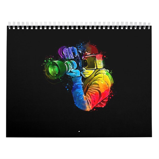 Calendário Amantes de Fotografia de Câmera de Aquarela (Capa)