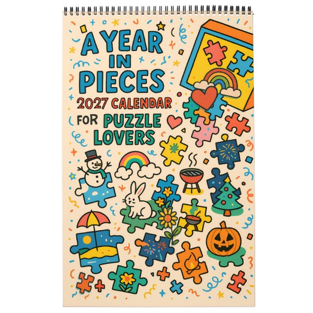 Calendário Amantes de quebra-cabeças recebem de presente Um A (Capa)