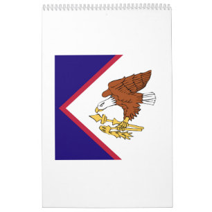 Calendário American Samoa Flag Emblem
