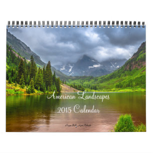 Calendário americano das paisagens