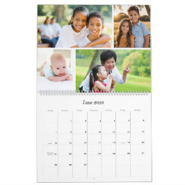Calendário Amigos da Família Azul Multi Foto Personalizável