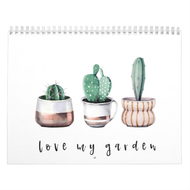 Calendário Amo Meu Jardim Cactus (Capa)