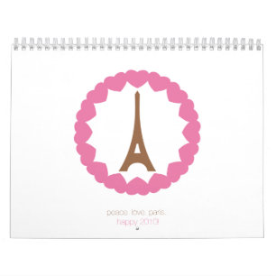 Calendário amor Paris do olho. 2010.