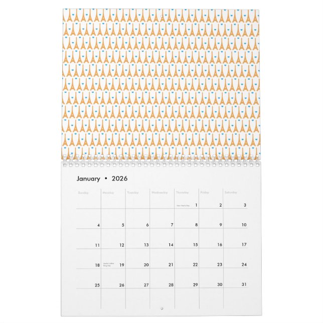 Calendário amor Paris do olho. 2010. (Jan 2026)