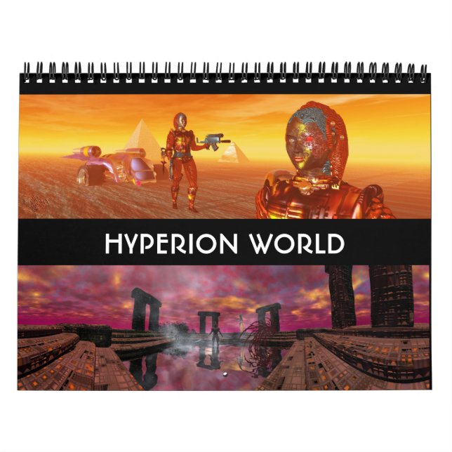 Calendário ANDROIDS, CYBORGS DO HYPERION WORLD 2017 Sci-Fi (Capa)