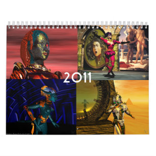 Calendário ANDROIDS, CYBORGS DO HYPERION WORLD 2017 Sci-Fi