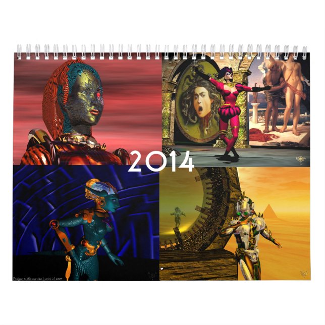 Calendário ANDROIDS, CYBORGS DO HYPERION WORLD 2017 Sci-Fi (Capa)