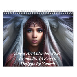 Calendário Angel Art de Yanesh Calendar 2024