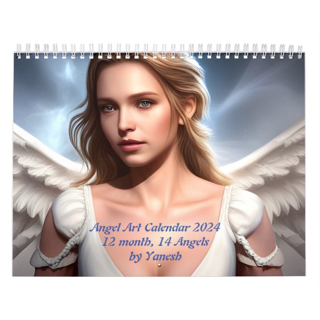 Calendário Angel Art de Yanesh Calendar 2024 (Capa)
