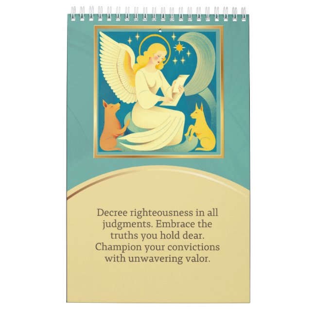 Calendário angel calendar (Verso)