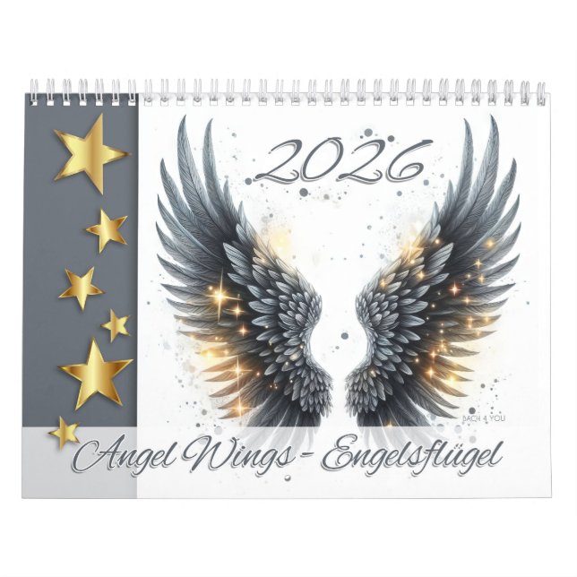 Calendário Angel Wings - Engelsflügel 2026 (Capa)
