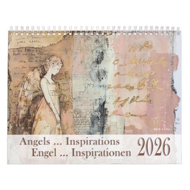 Calendário Angels Inspirations - Engel Inspirationen 2026 (Capa)