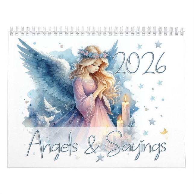 Calendário Angels & Sayings 2026 (Capa)