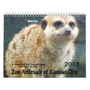 Calendário Animais do jardim zoológico de Kansas City