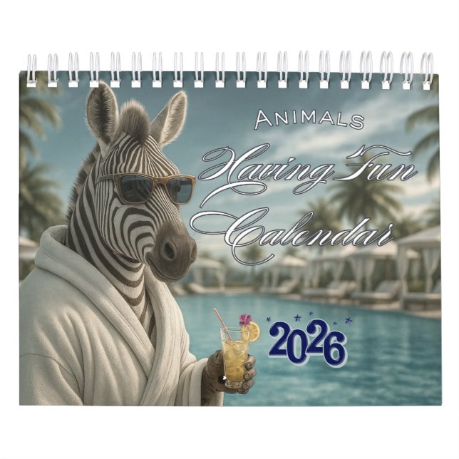Calendário Animais se divertindo (Capa)