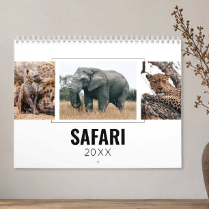 Calendário Animais Selvagens Africanos Fotos Safari Os Cinco