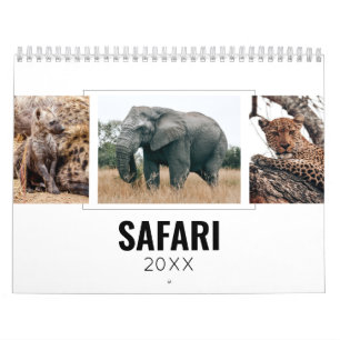 Calendário Animais Selvagens Africanos Fotos Safari Os Cinco