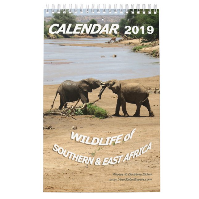 Calendário ANIMAIS SELVAGENS de do sul & de East Africa (Capa)