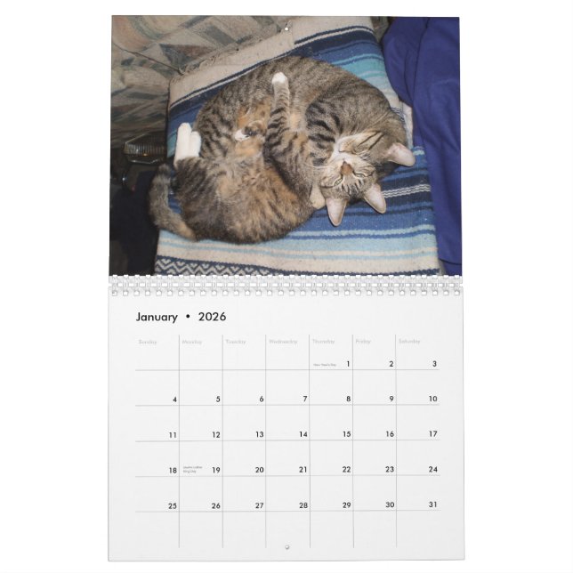 Calendário animal adorável (Jan 2026)