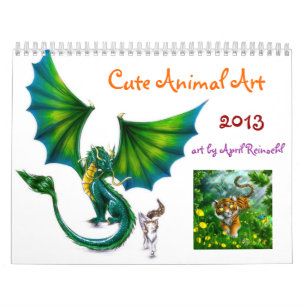 Calendário animal bonito 2013 da arte