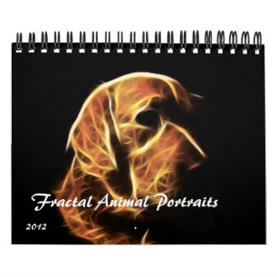 Calendário animal dos retratos 2012 do Fractal