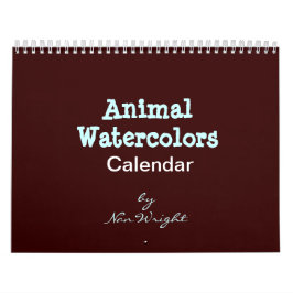 Calendário Animal Watercolor Calendar