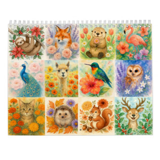 Calendário Animals and Florals