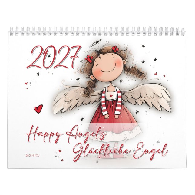 Calendário Anjos Felizes – Glückliche Engel 2027 (Capa)