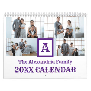 Calendário Ano de fotografia personalizada da família